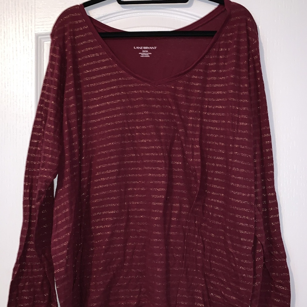 LANE BRYANT LONG SLEEVE V NECK